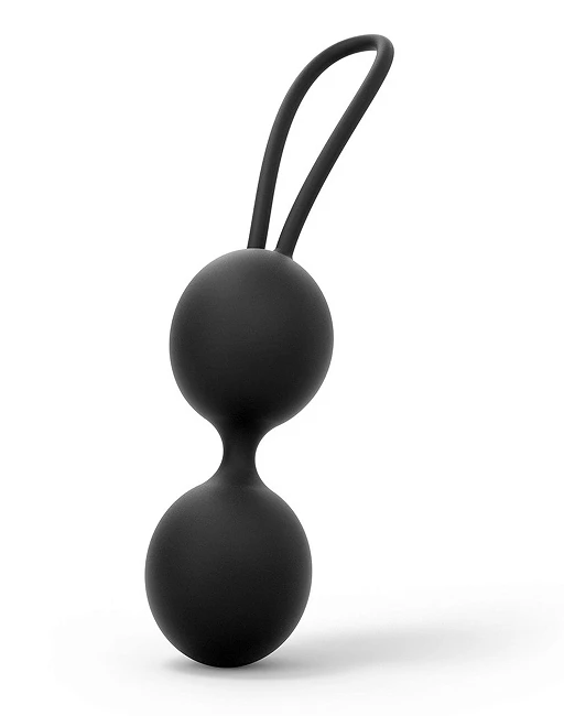 Kulki gejszy Dual Balls Noir – silikonowe, owalne