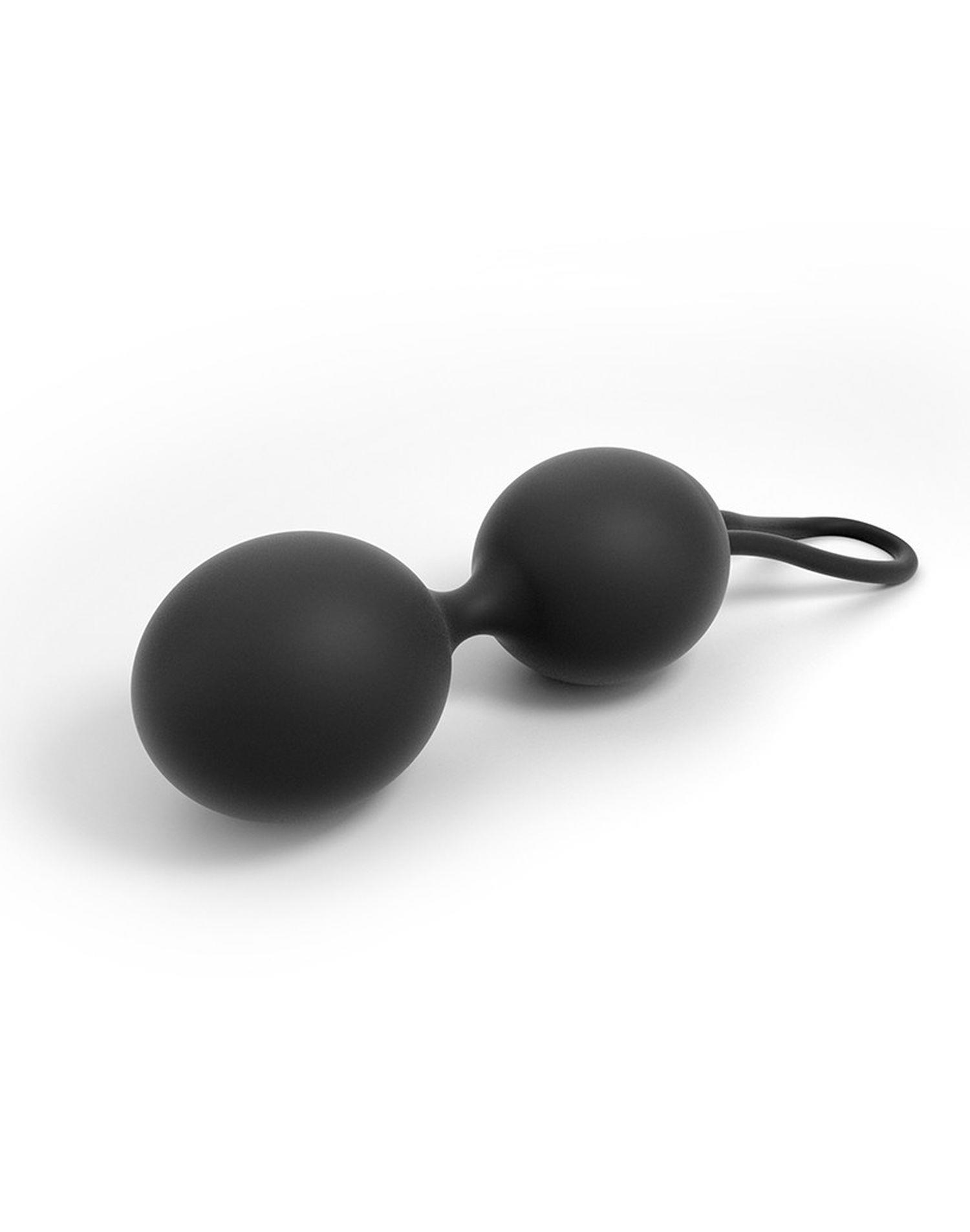 Kulki gejszy Dual Balls Noir – silikonowe, owalne — zdjęcie 2