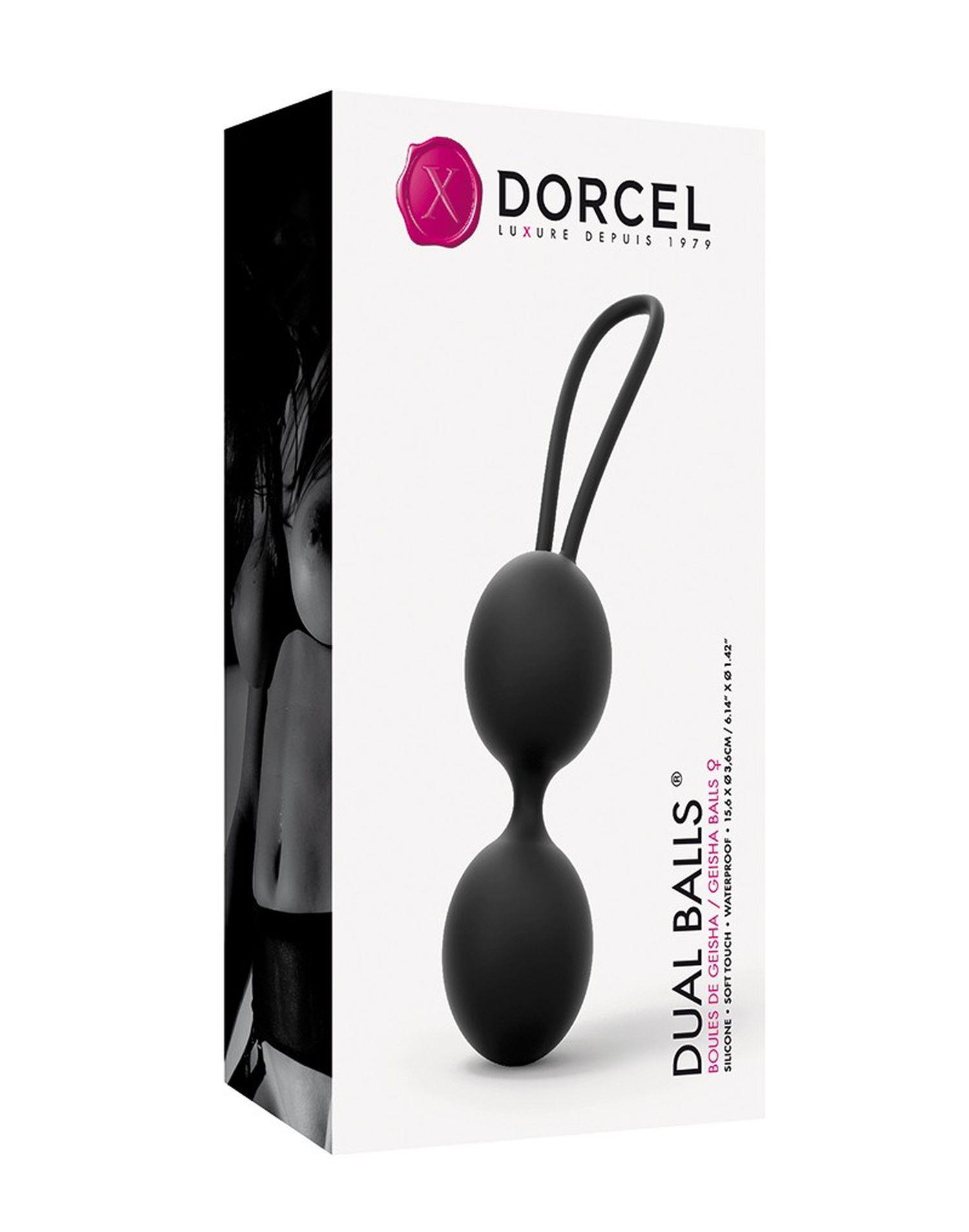 Kulki gejszy Dual Balls Noir – silikonowe, owalne — zdjęcie 4