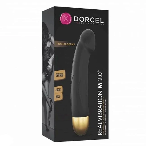 Wibrator realistyczny Real Vibration M 2.0 – czarny, ładowany — zdjęcie 3