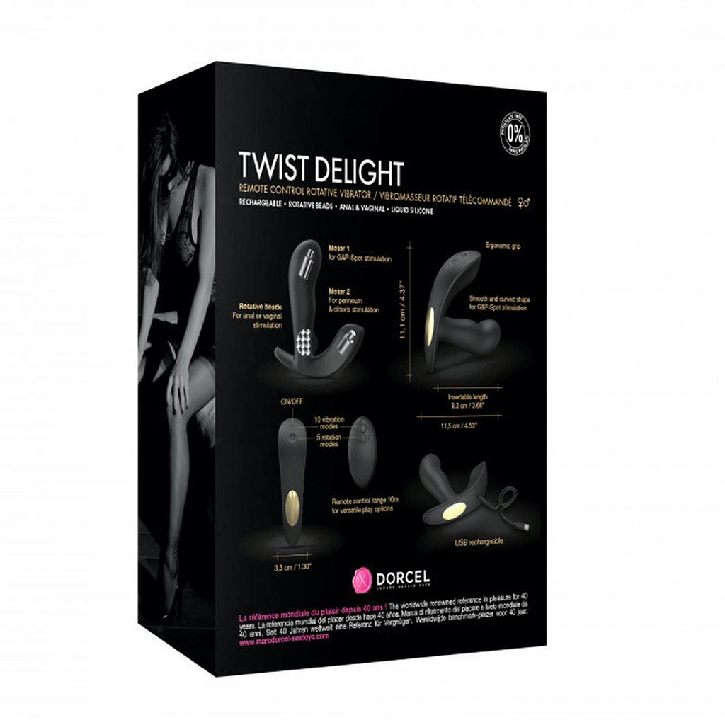 Korek analny Dorcel Twist Delight - 10 trybów wibracji — zdjęcie 15