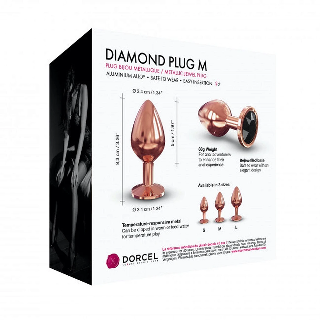 Korek analny Dorcel DIAMOND M - z kryształkiem — zdjęcie 5