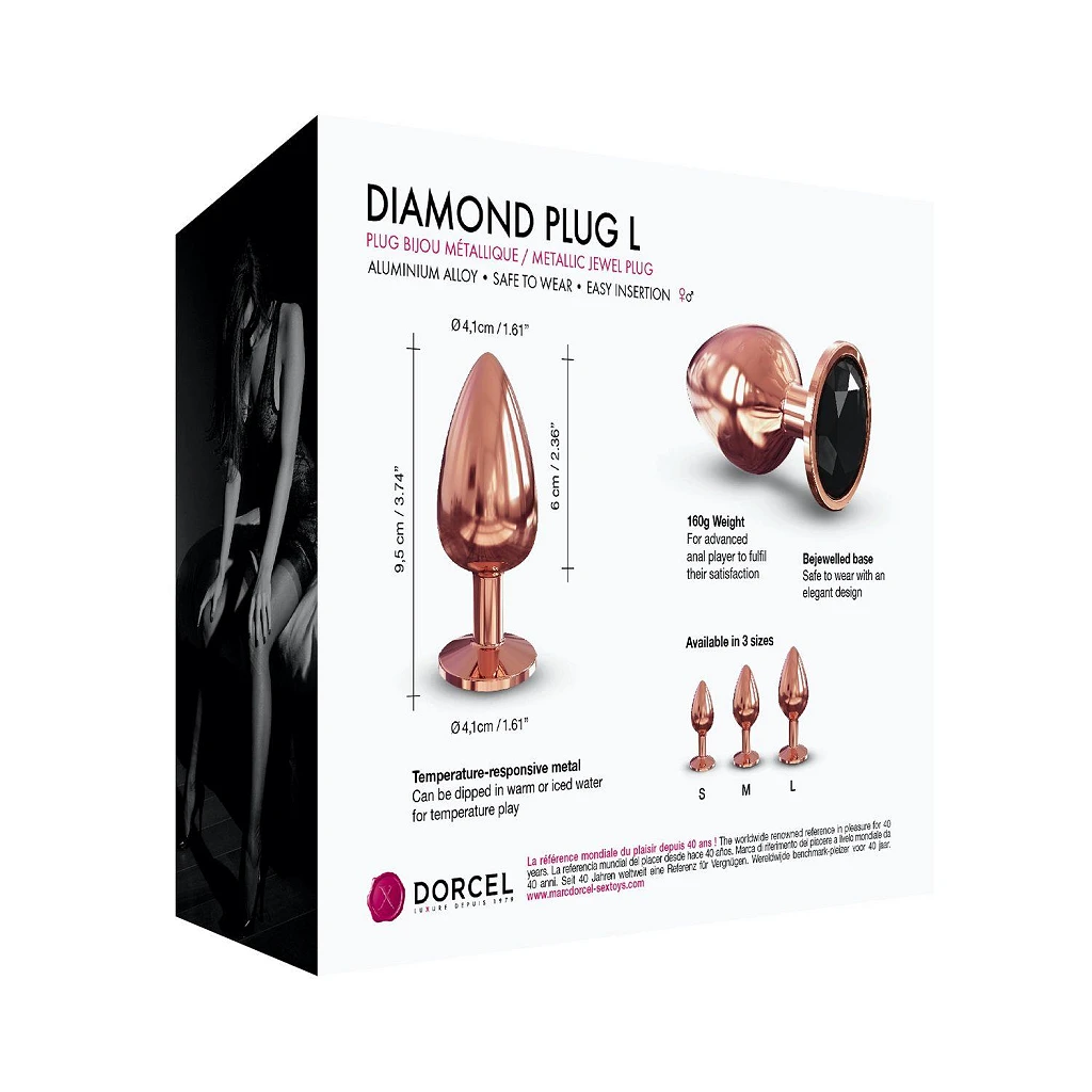 Korek analny Dorcel DIAMOND PLUG L - z kryształkiem — zdjęcie 5