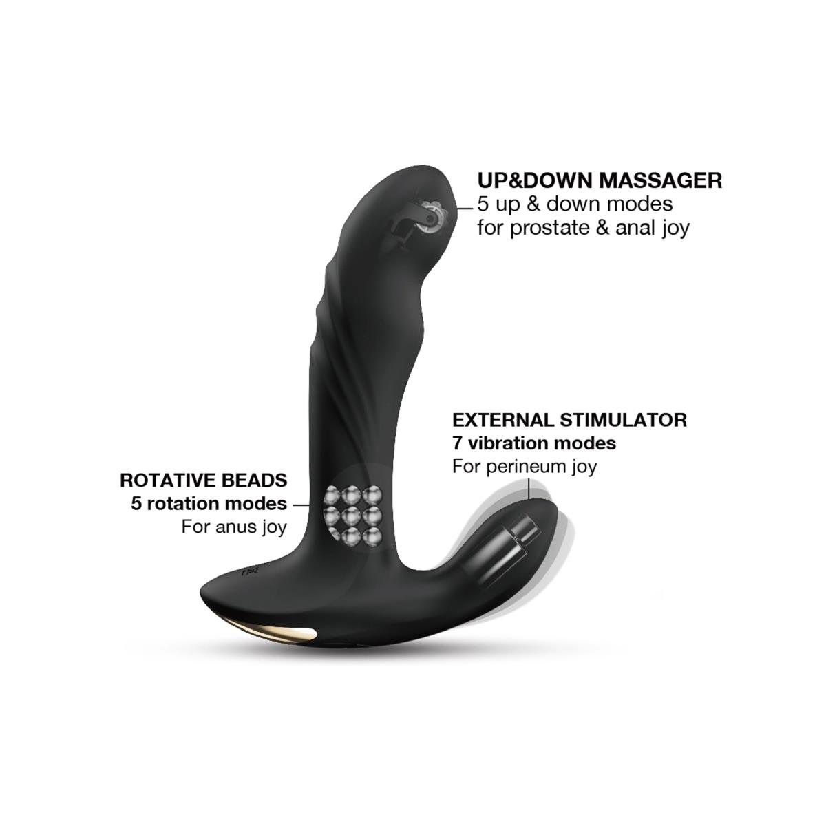 Masażer prostaty Dorcel Multi P-Joy - 3 silniki, 7 trybów wibracji — zdjęcie 2