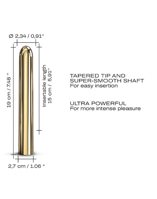 Wibrator Golden Boy 2.0 – 19 cm, 10 trybów, złoty — zdjęcie 5