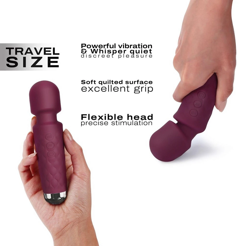 Mini masażer Wand Wanderful Plum – 20 trybów, USB — zdjęcie 3