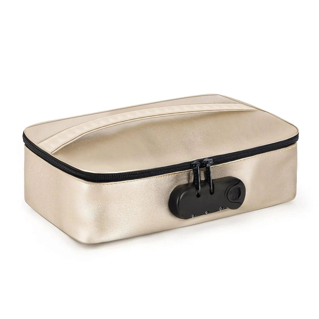 Etui Discreet Box Luxury Gold – zamek szyfrowy, 27×16×7,6 cm