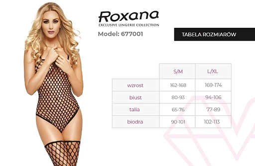 Bodystocking 6770 – siateczkowe body i pończochy, L/XL — zdjęcie 5