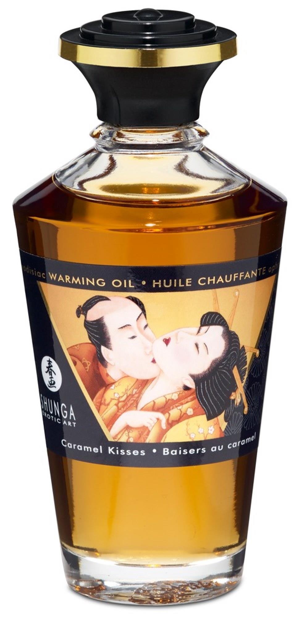 Olejek do masażu Shunga Caramel Kisses – rozgrzewający, 100 ml — zdjęcie 1