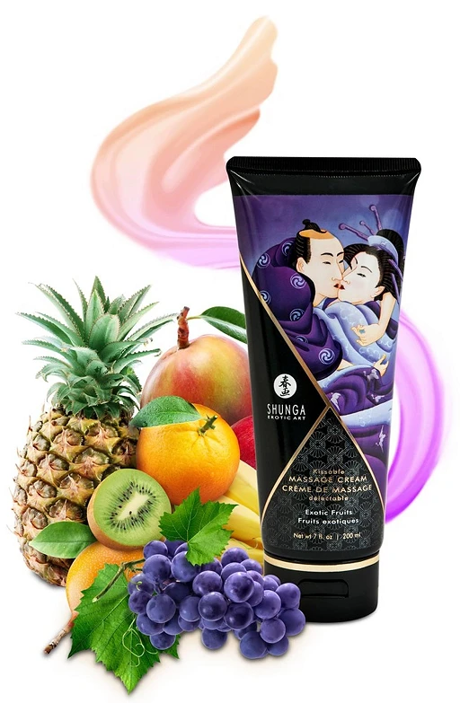 Krem do masażu Exotic Fruits – smakowalny, wegański 200 ml — zdjęcie 2