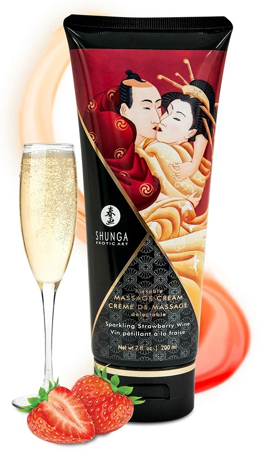 Krem do masażu Sparkling Strawberry Wine – 200 ml — zdjęcie 2