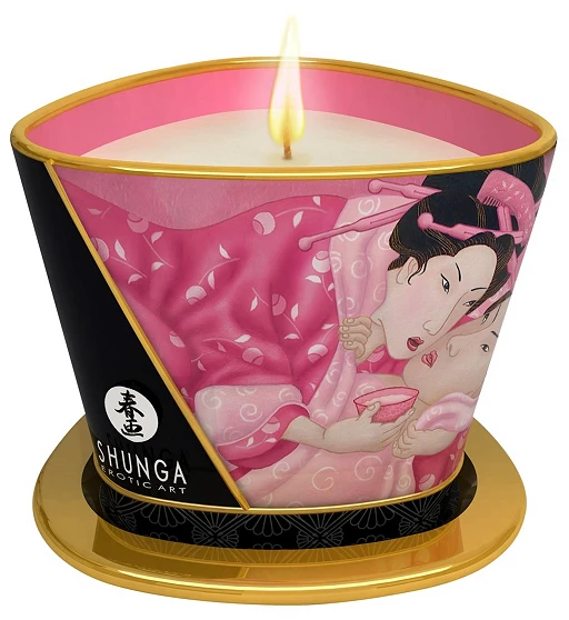 Świeca do masażu Aphrodisia – róża, 170 ml