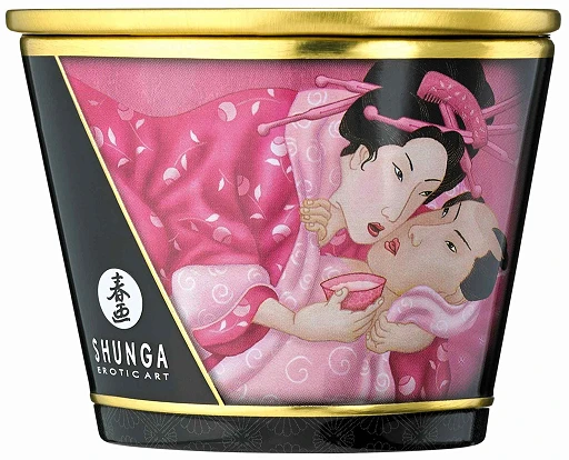 Świeca do masażu Aphrodisia – róża, 170 ml — zdjęcie 3