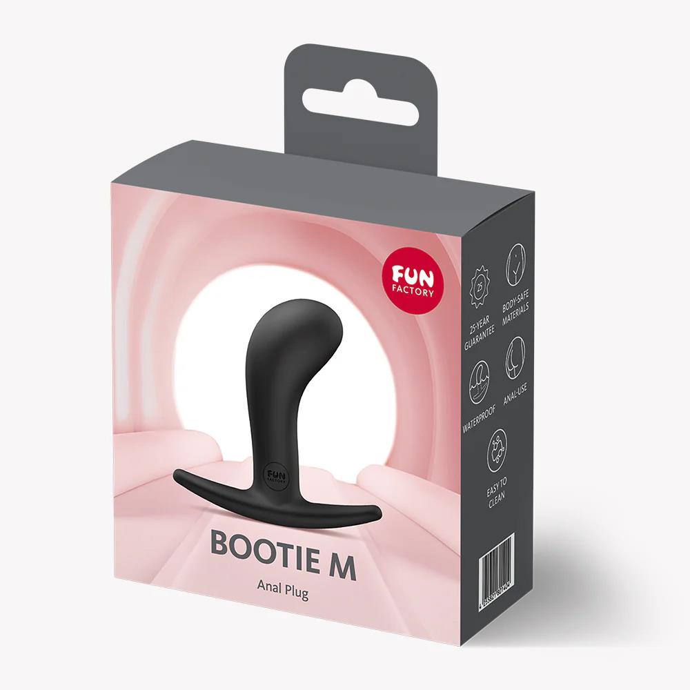 Korek analny Bootie M – silikon, czarny, wygodny kształt — zdjęcie 6