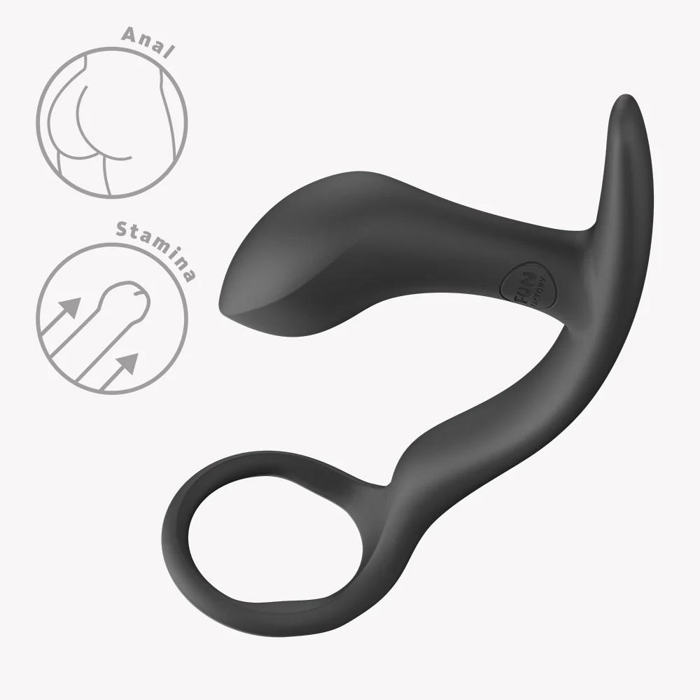 Masażer prostaty Bootie Ring - silikonowy, czarny — zdjęcie 3