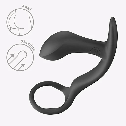 Masażer prostaty Bootie Ring - silikonowy, czarny — zdjęcie 3