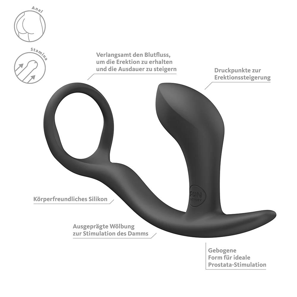 Masażer prostaty Bootie Ring - silikonowy, czarny — zdjęcie 5