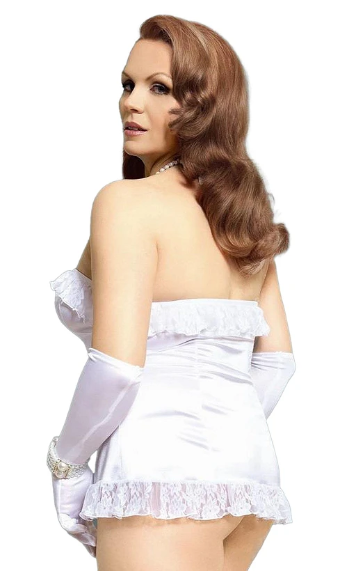 Gorset Iria – biały, Plus Size, XL