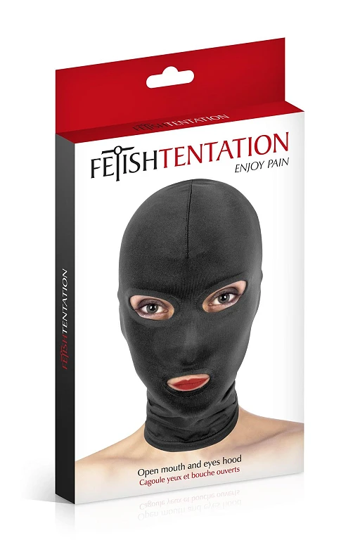 Maska z otworami na oczy i usta – elastyczny spandex — zdjęcie 2