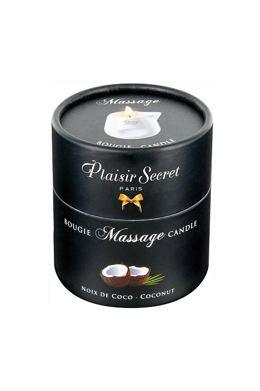 Świeca do masażu Coconut – 100% wosk roślinny, 80 ml — zdjęcie 2