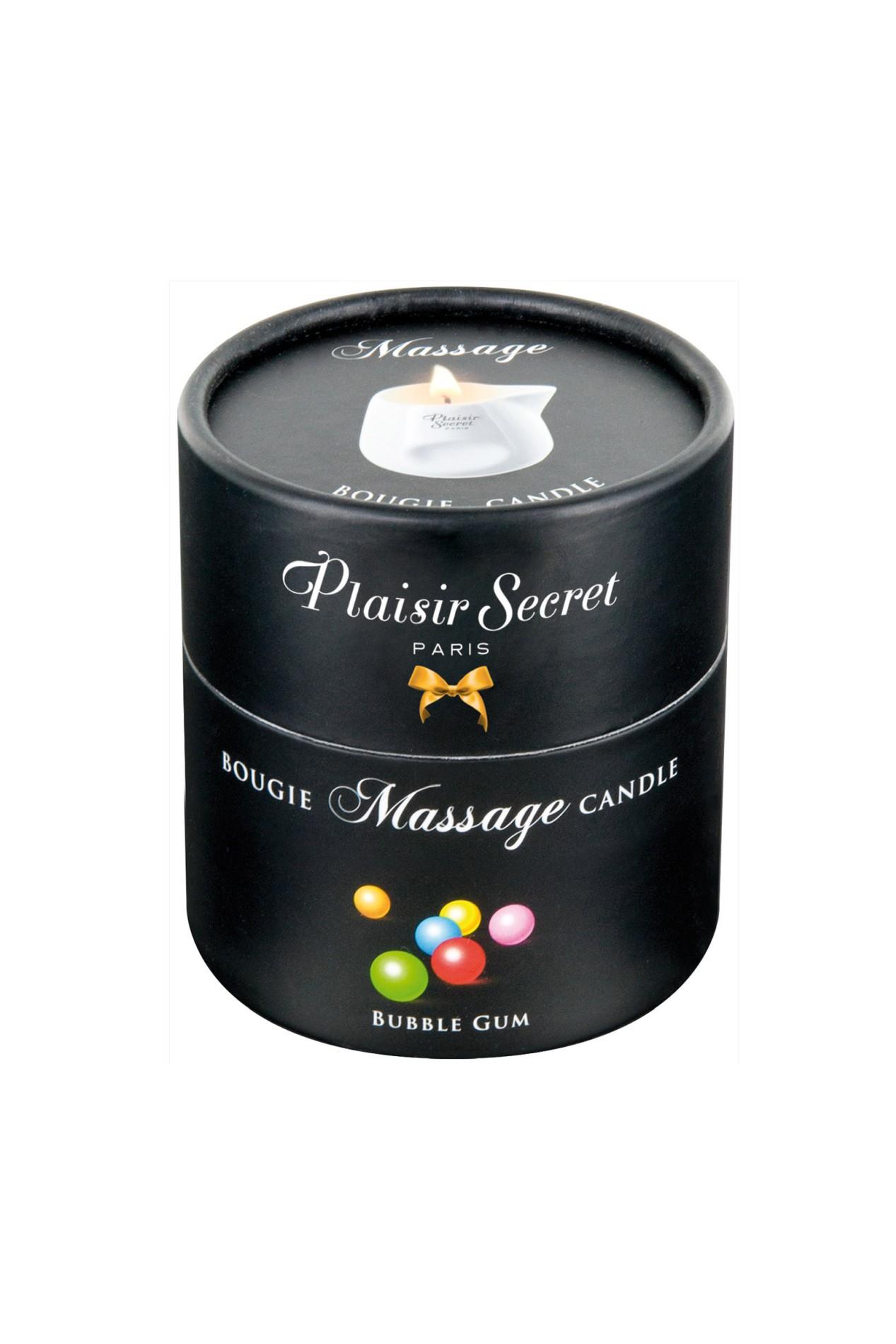 Świeca do masażu Bubble Gum – 80 ml, roślinny wosk — zdjęcie 2