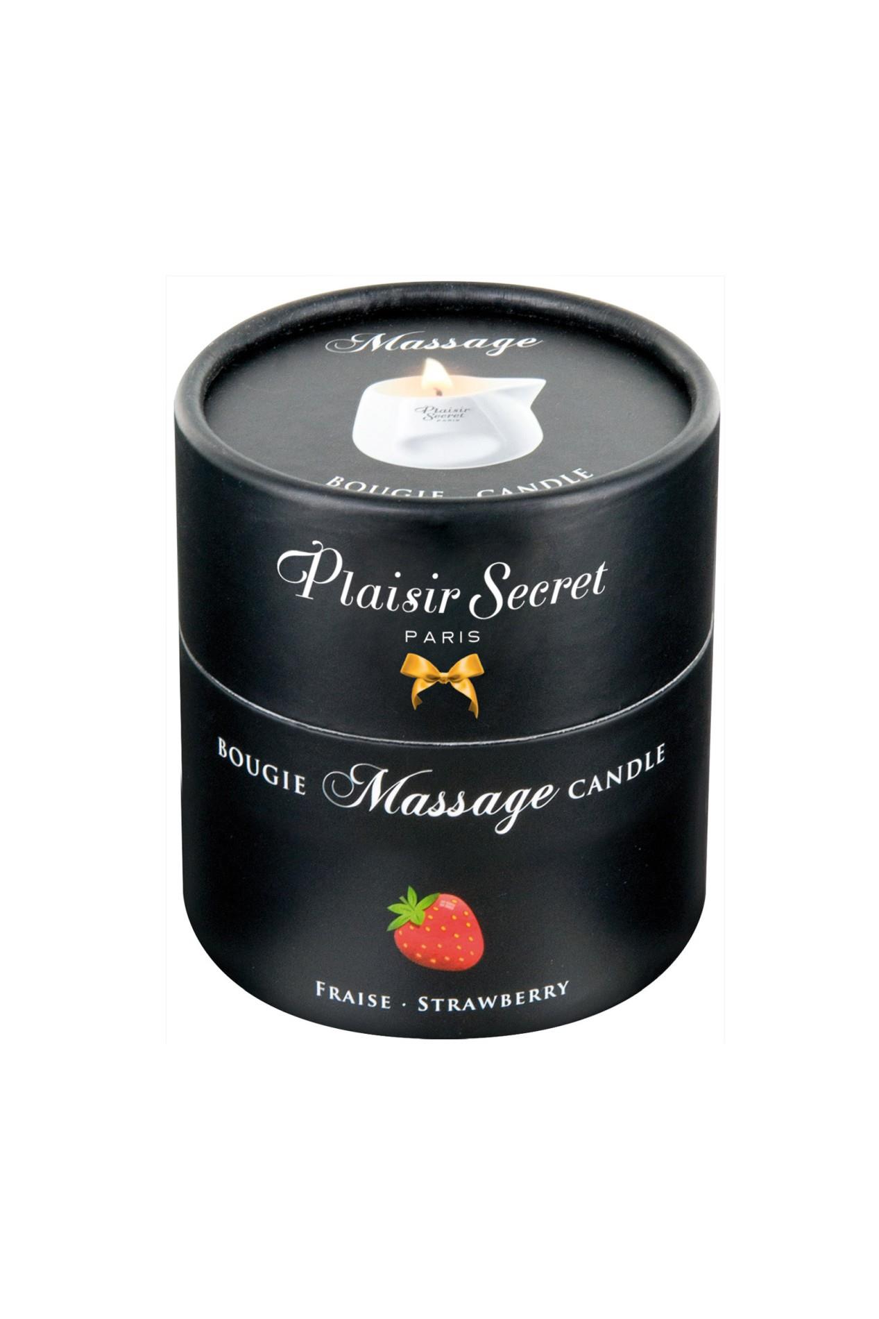 Świeca do masażu Strawberry – truskawkowa, 80 ml — zdjęcie 2