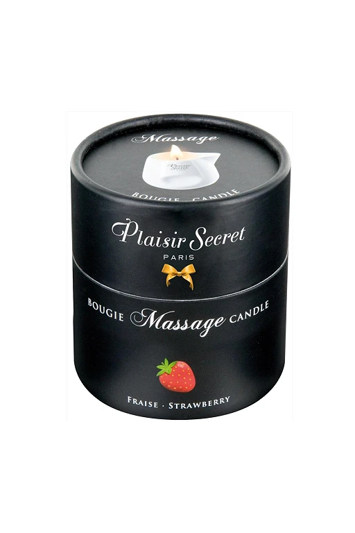 Świeca do masażu Strawberry – truskawkowa, 80 ml — zdjęcie 2