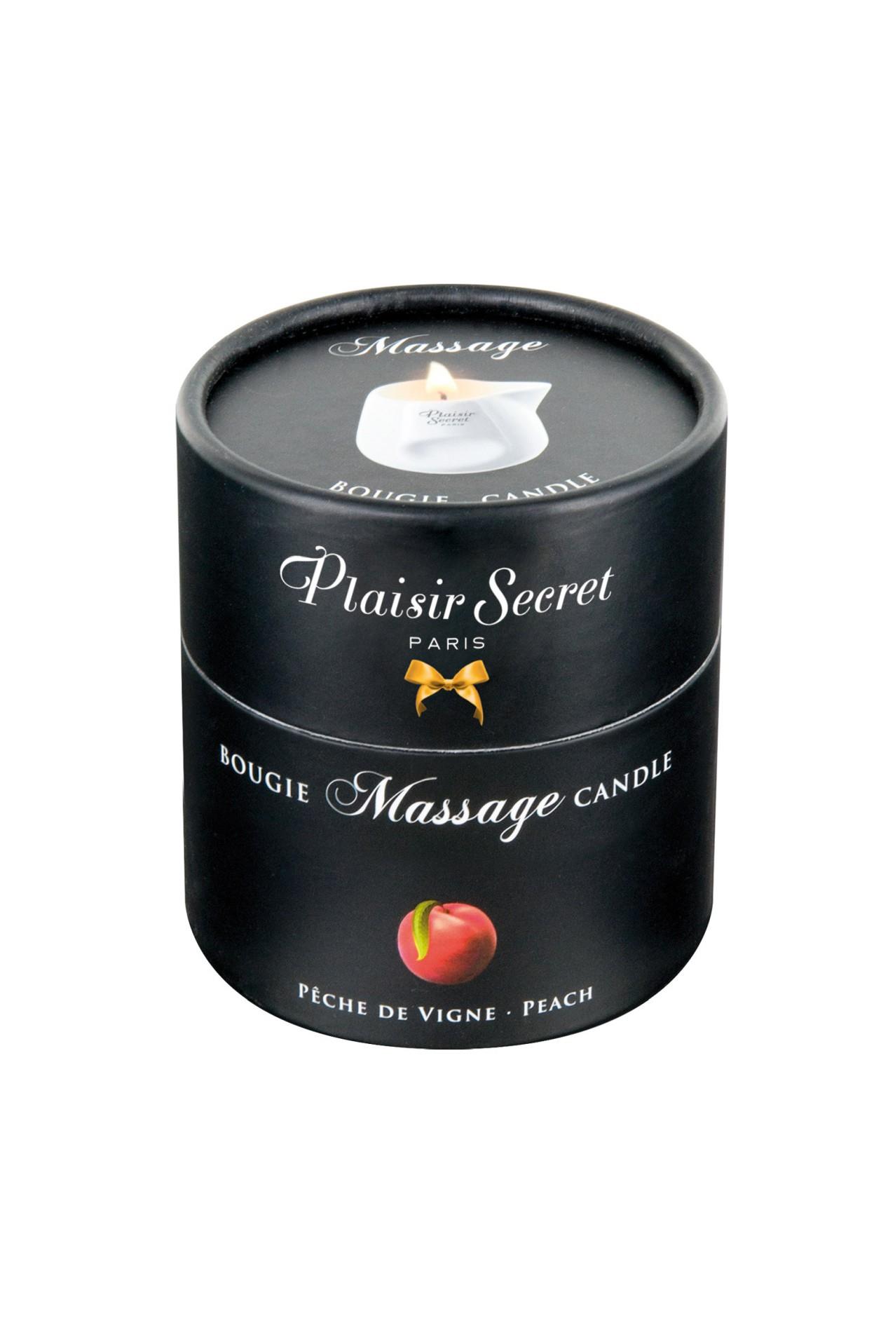 Świeca do masażu Peach – 80 ml, naturalny wosk roślinny — zdjęcie 2