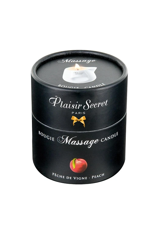 Świeca do masażu Peach – 80 ml, naturalny wosk roślinny — zdjęcie 2