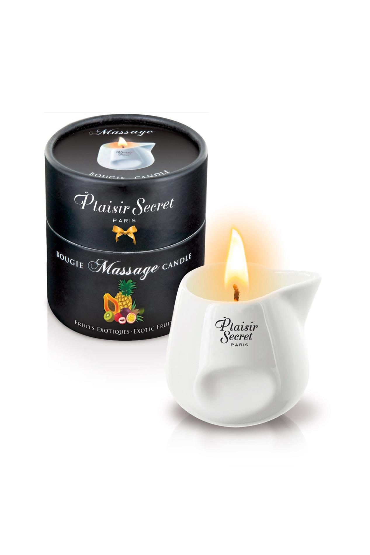 Świeca do masażu Exotic Fruits – 80 ml, dzióbek do nalewania — zdjęcie 1