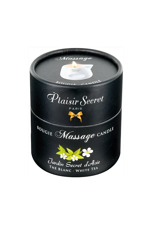 Świeca do masażu White Tea – 80 ml, ceramiczny dzbanuszek — zdjęcie 2
