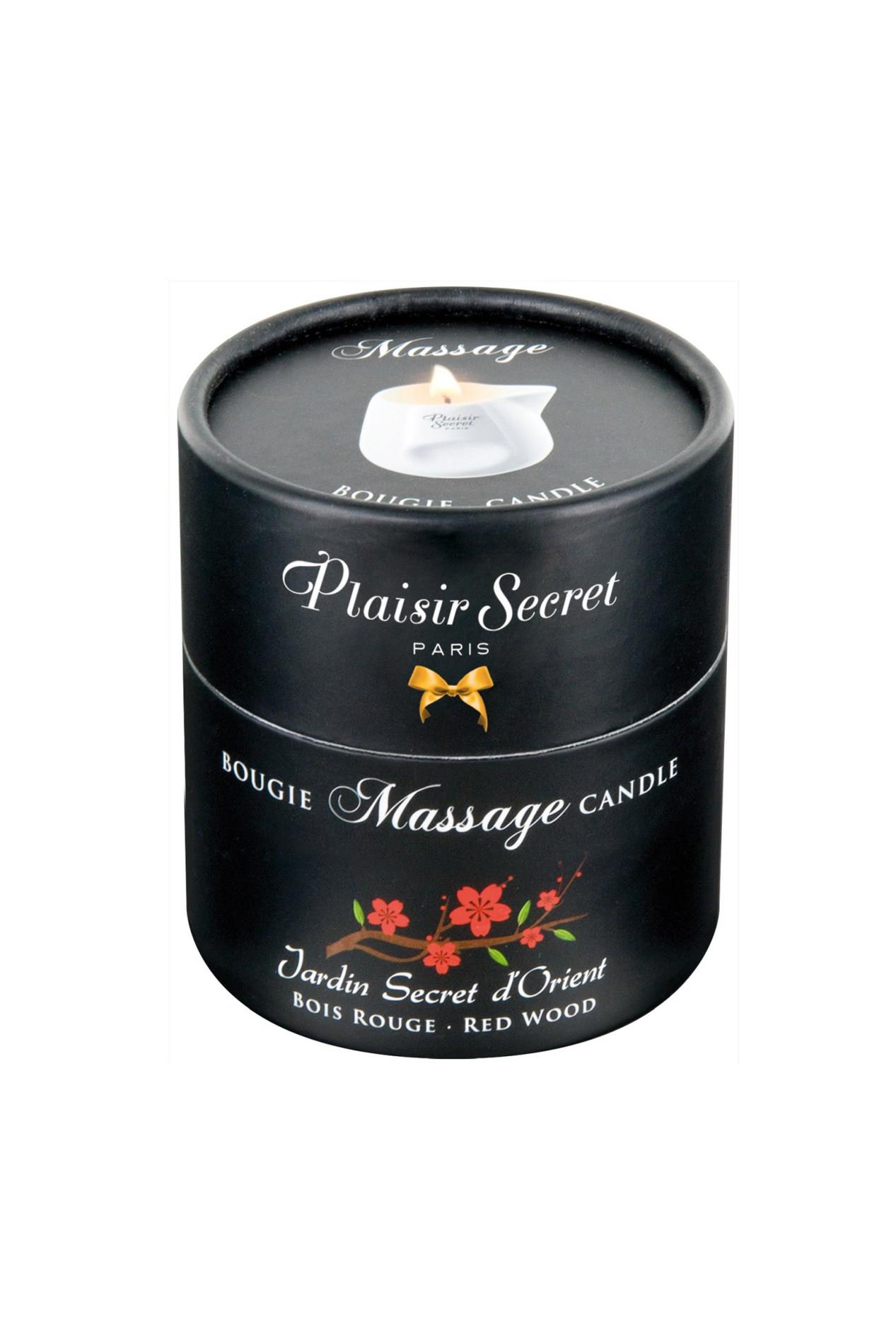 Świeca do masażu Red Wood – 80 ml, dzbanuszek — zdjęcie 2