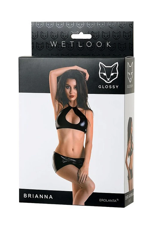 Komplet wetlook Brianna – czarny, M — zdjęcie 5