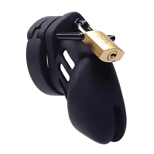 Klatka na penisa Silicone Cock Cage – silikon, 4 pierścienie