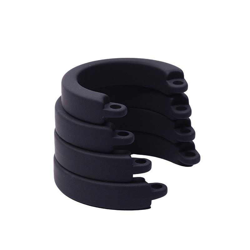 Klatka na penisa Silicone Cock Cage – silikon, 4 pierścienie — zdjęcie 7