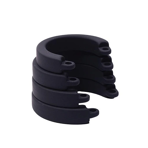 Klatka na penisa Silicone Cock Cage – silikon, 4 pierścienie — zdjęcie 7