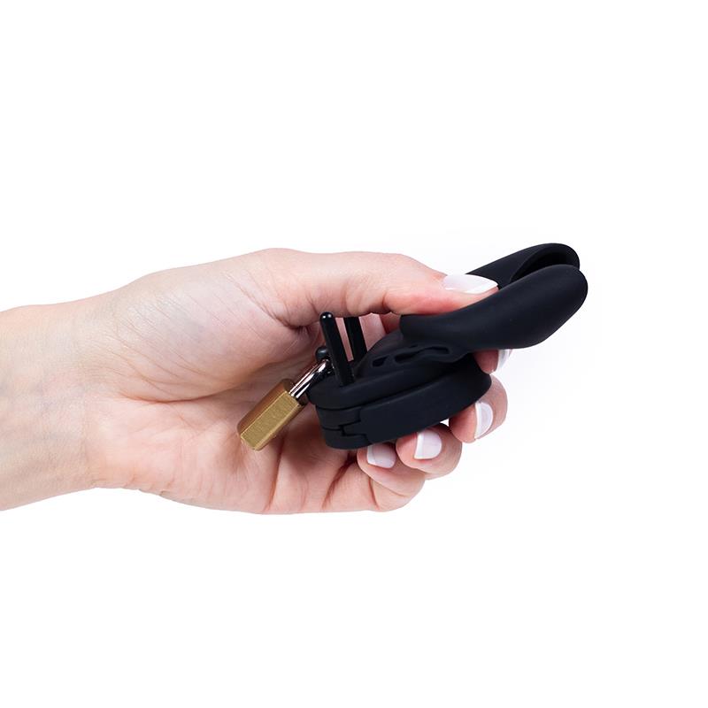 Klatka na penisa Silicone Cock Cage – silikon, 4 pierścienie — zdjęcie 10