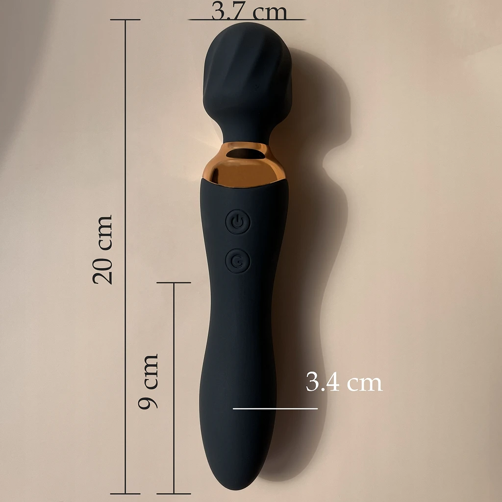 Wibrator Damski Stymulator Masażer Łechtaczki Dwustronny Maly Punkt G USB – Czarny