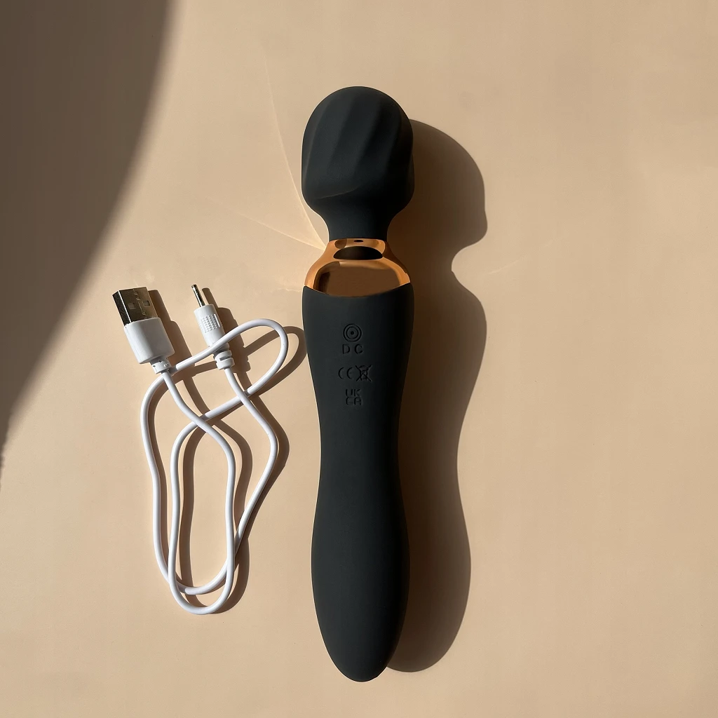 Wibrator Damski Stymulator Masażer Łechtaczki Dwustronny Maly Punkt G USB – Czarny