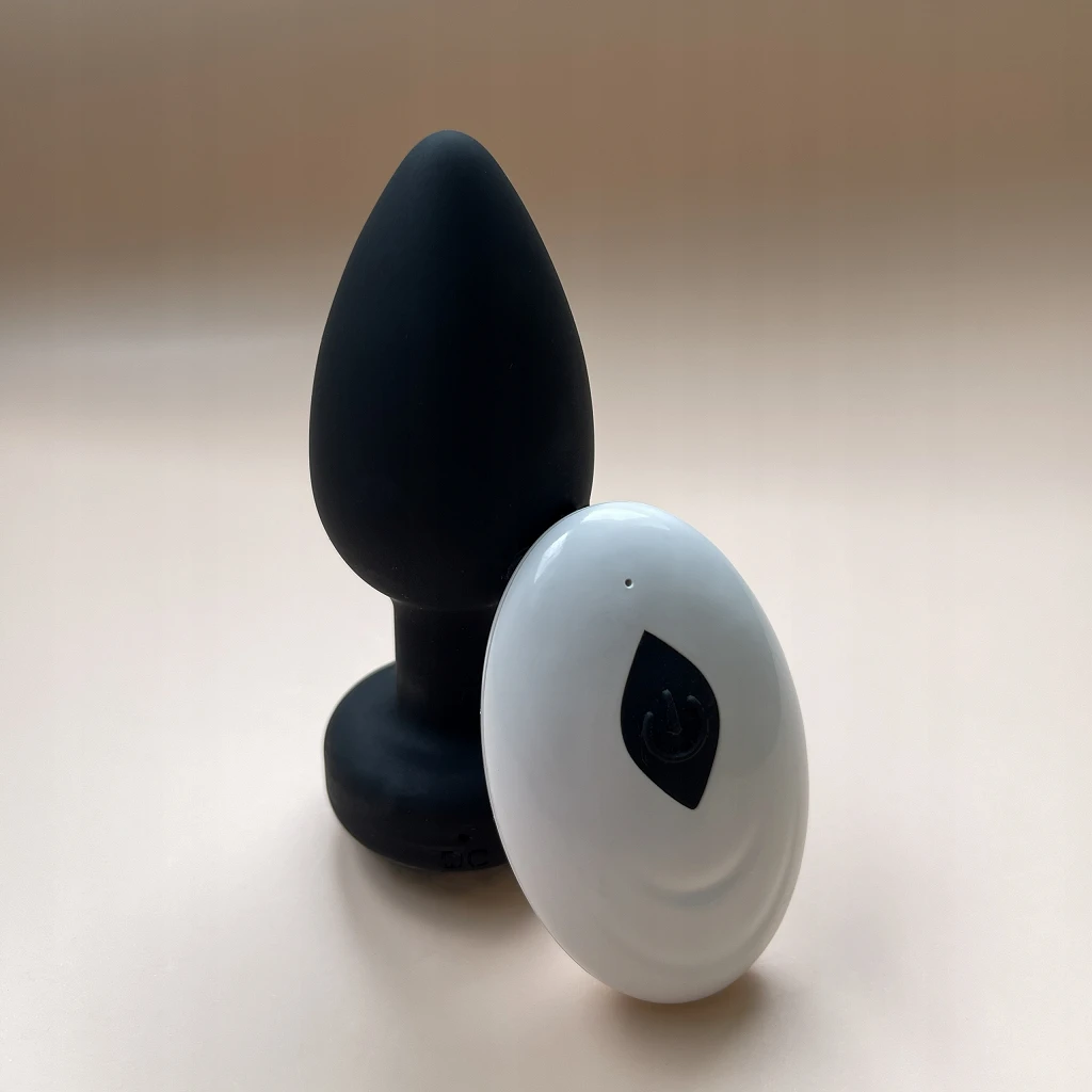 Korek Analny Wibrujący Maly z Pilotem Anal Plug 10 Trybów 9 cm x 3,5 cm