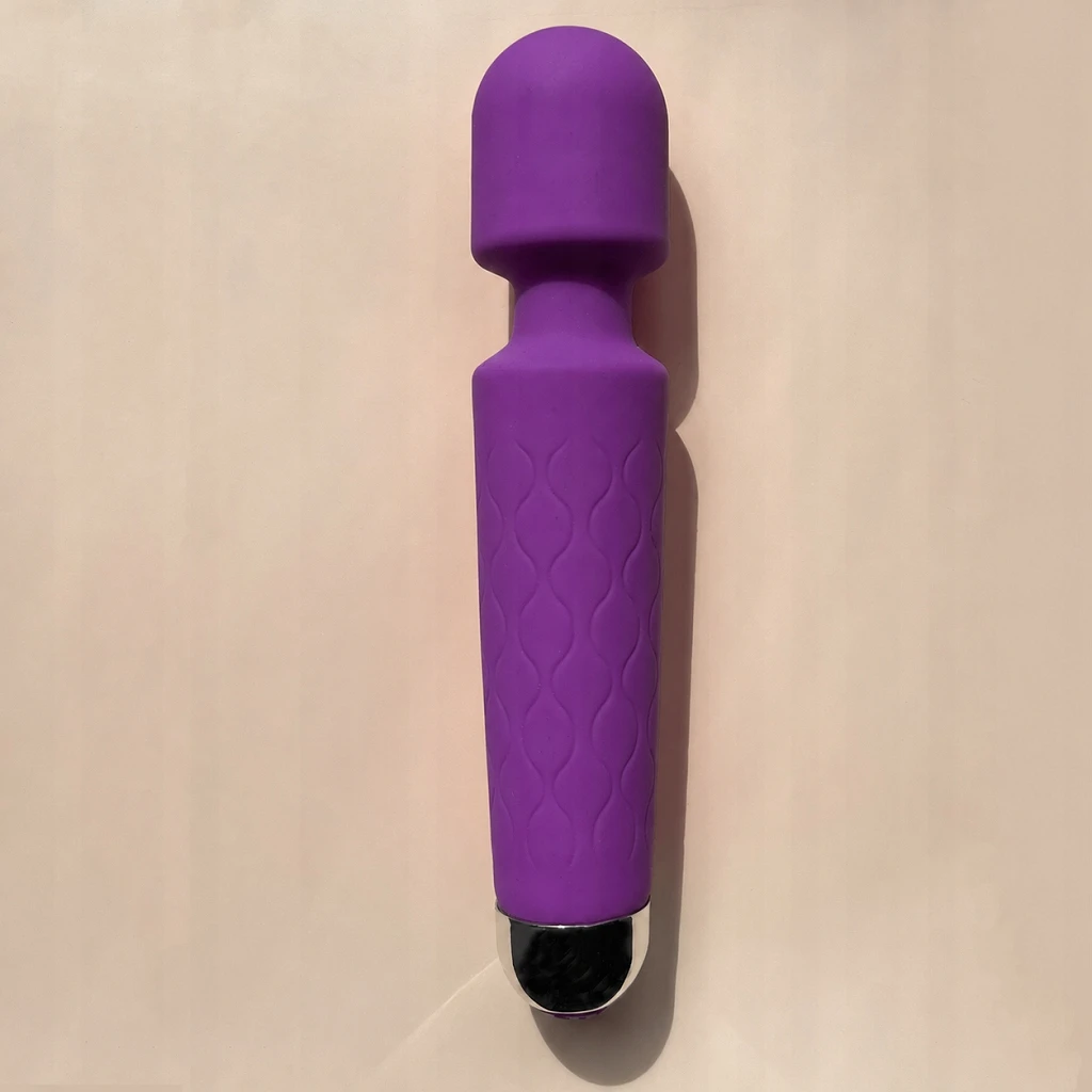 Wibrator Magic Wand Damski Mikrofon Masażer Łechtaczki 20 Trybów USB Mocny – Fioletowy