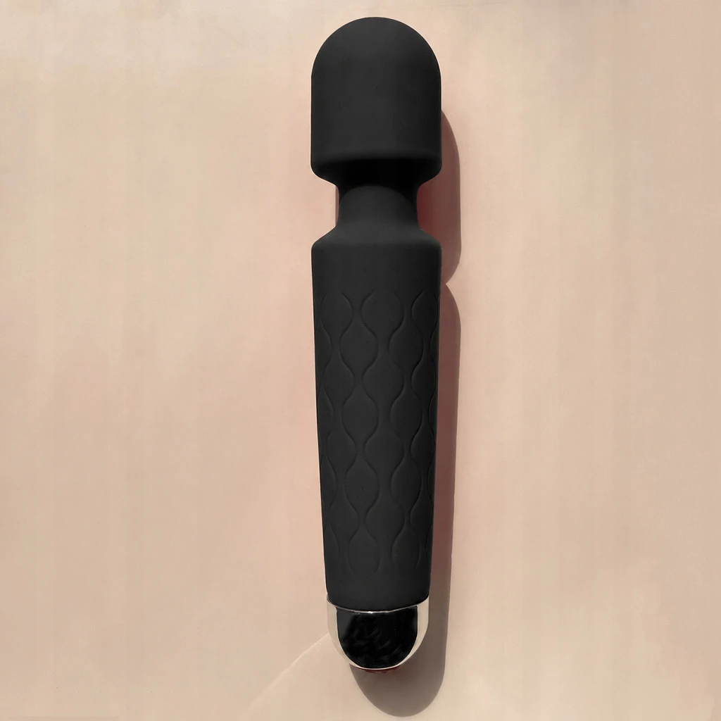 Wibrator Magic Wand Damski Mikrofon Masażer Łechtaczki 20 Trybów USB Mocny – Czarny