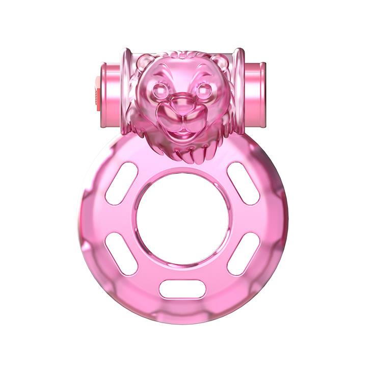 Pierścień erekcyjny Cockring VIBRATOR - TPR różowy — zdjęcie 1