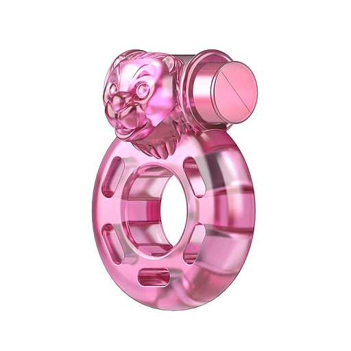 Pierścień erekcyjny Cockring VIBRATOR - TPR różowy — zdjęcie 2