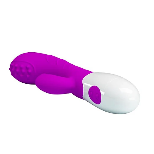 Wibrator króliczek Bruno – 7 trybów, silikon, 20 cm — zdjęcie 4