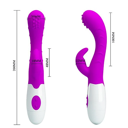 Wibrator króliczek Bruno – 7 trybów, silikon, 20 cm — zdjęcie 5