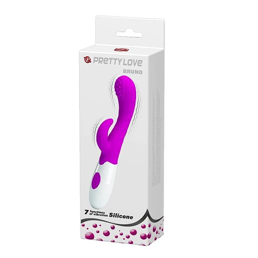 Wibrator króliczek Bruno – 7 trybów, silikon, 20 cm — zdjęcie 8