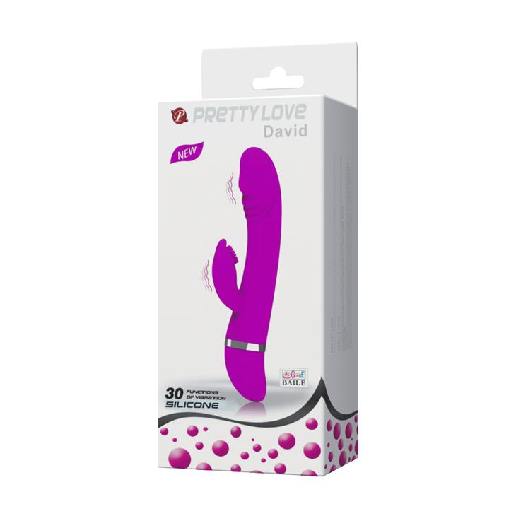 Wibrator króliczek David – 30 trybów, silikon, 18,8 cm — zdjęcie 8