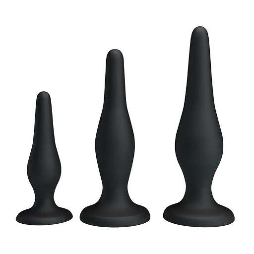 Korek analny Mini Anal Kit - silikon, zestaw 3