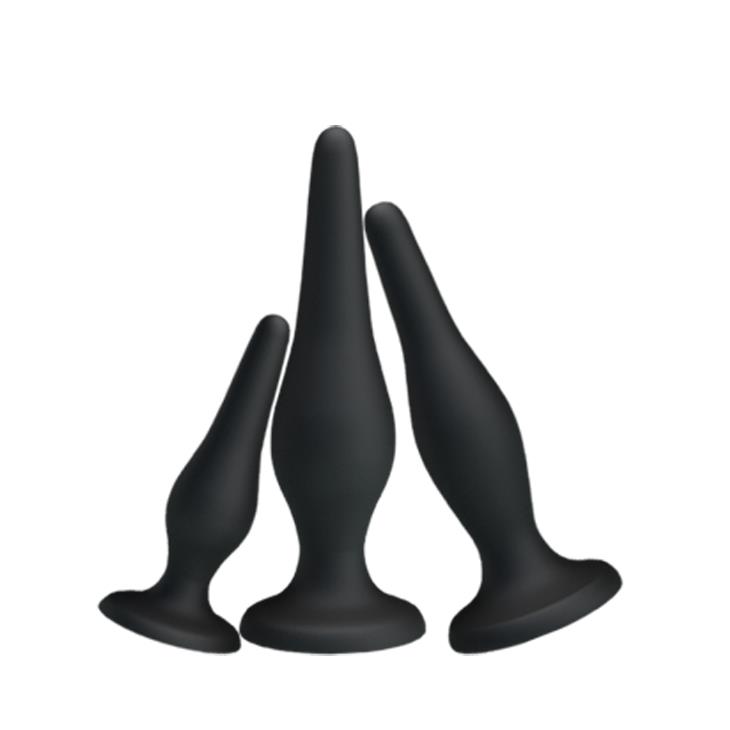 Korek analny Mini Anal Kit - silikon, zestaw 3 — zdjęcie 5